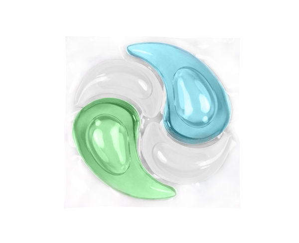 四腔-太极形珠-绿+蓝+双白