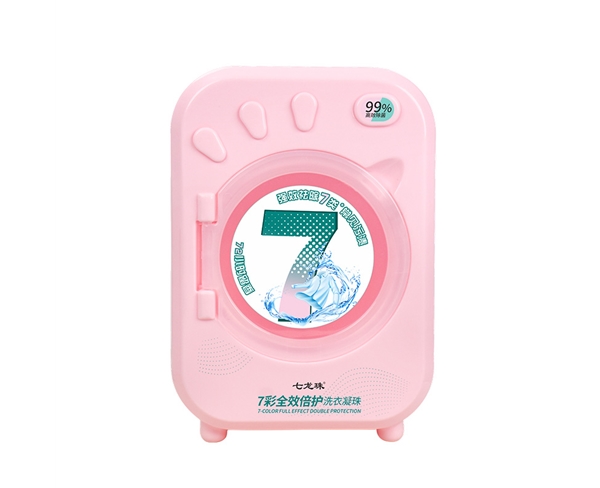 七龙珠-七彩全效洗衣凝珠-粉色洗衣机盒